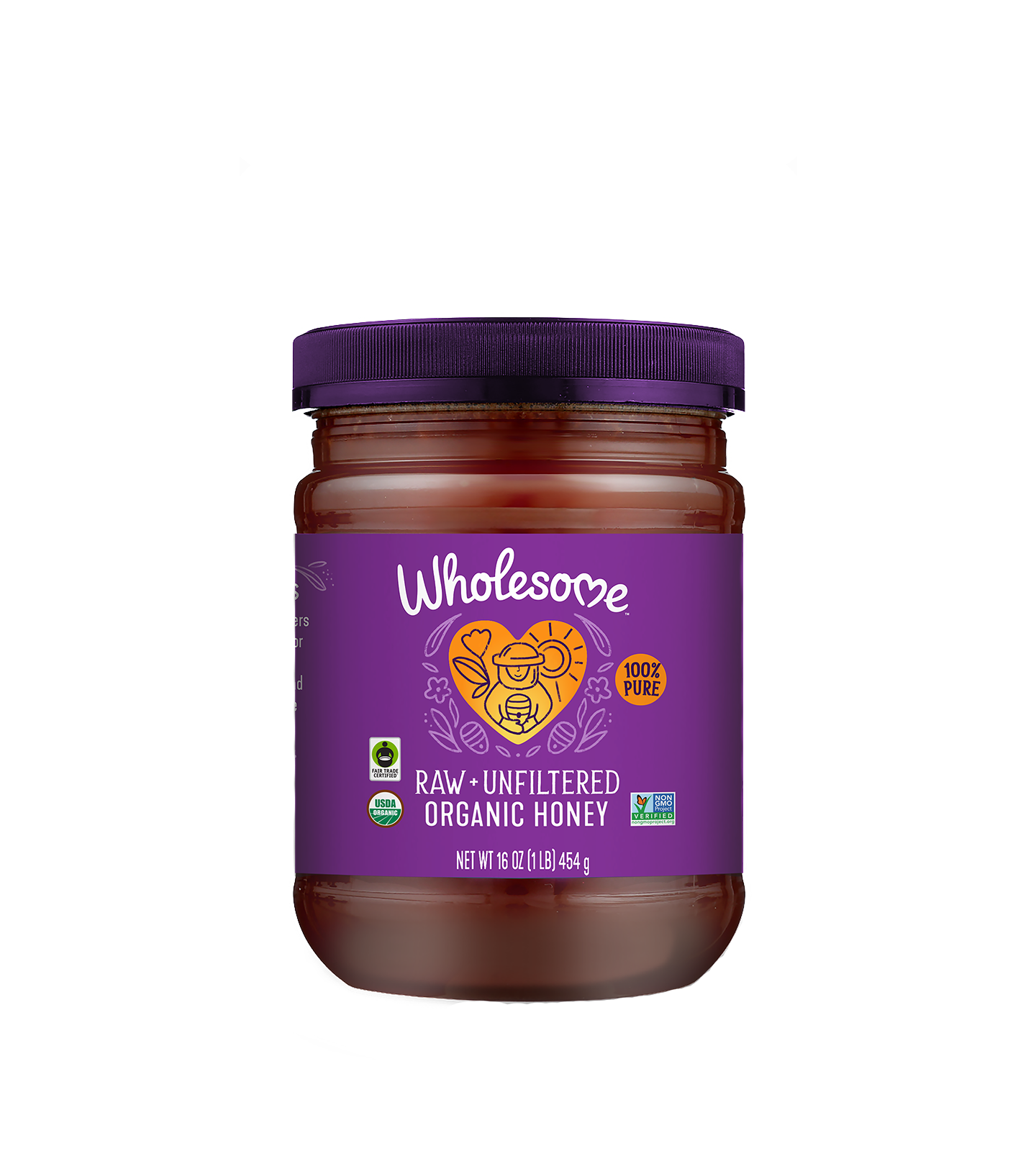 Organic Raw Unfiltered Honey Jar - Carousel Image
