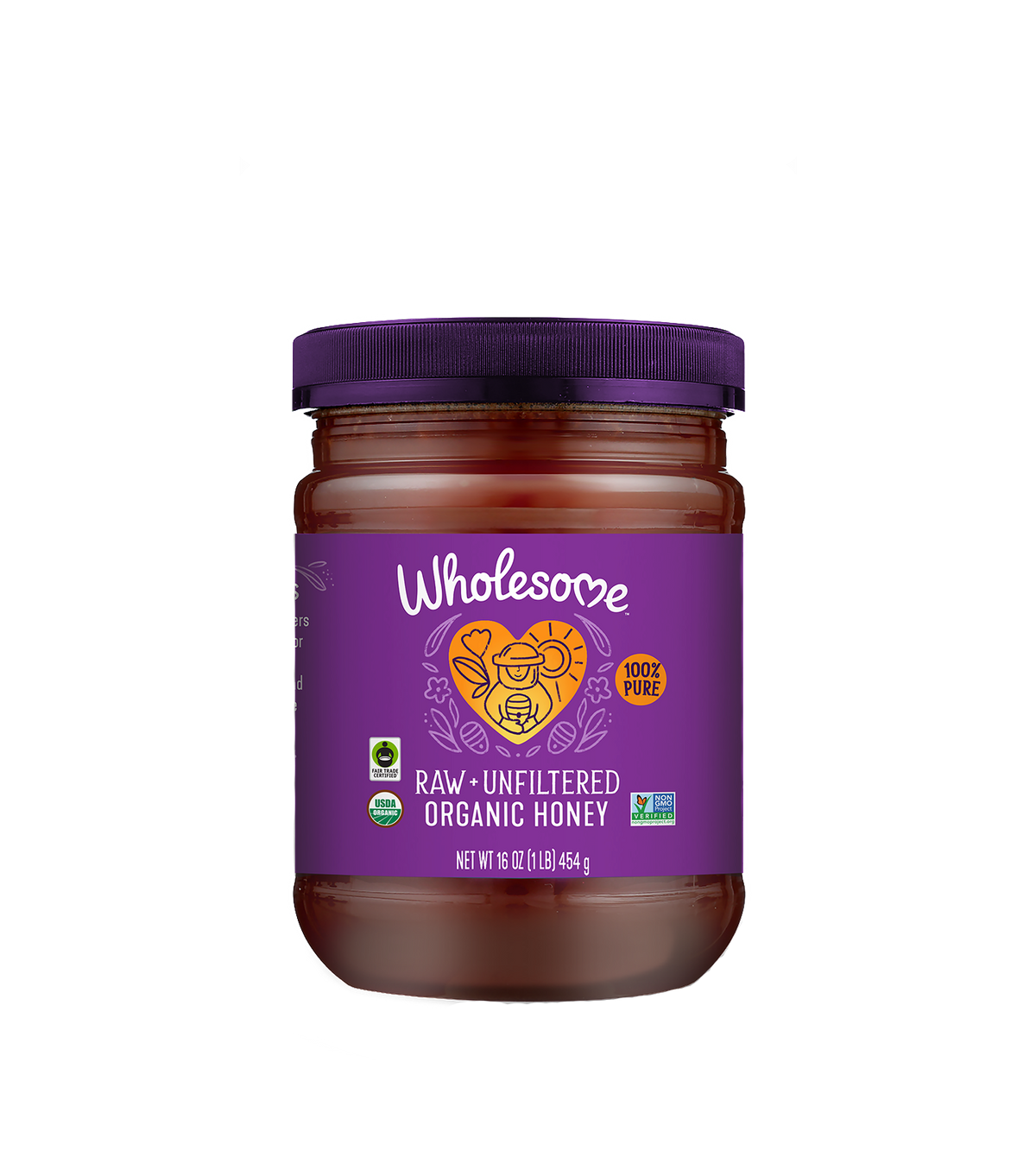 Organic Raw Unfiltered Honey Jar - Carousel Image